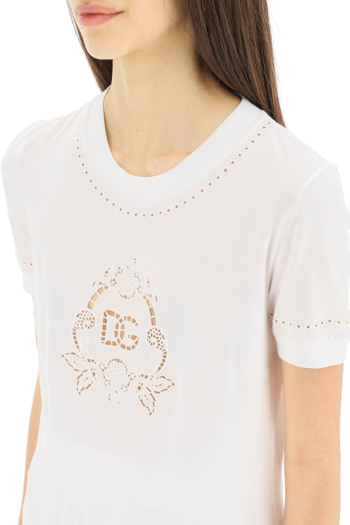 T-SHIRT WITH CUT-OUT EMBROIDERY - 5