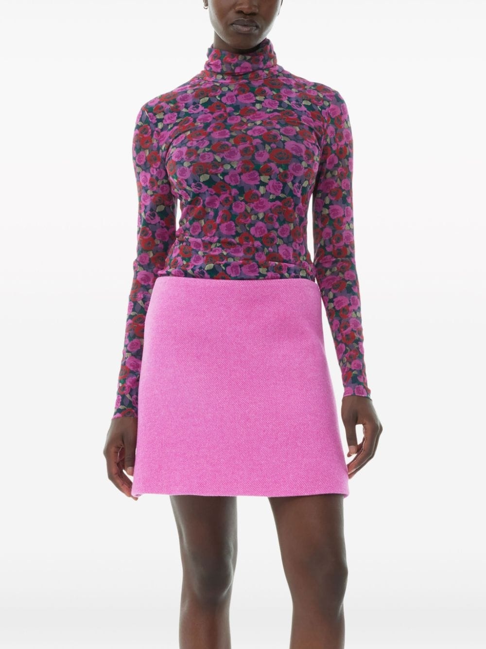 recycled wool-blend miniskirt - 5