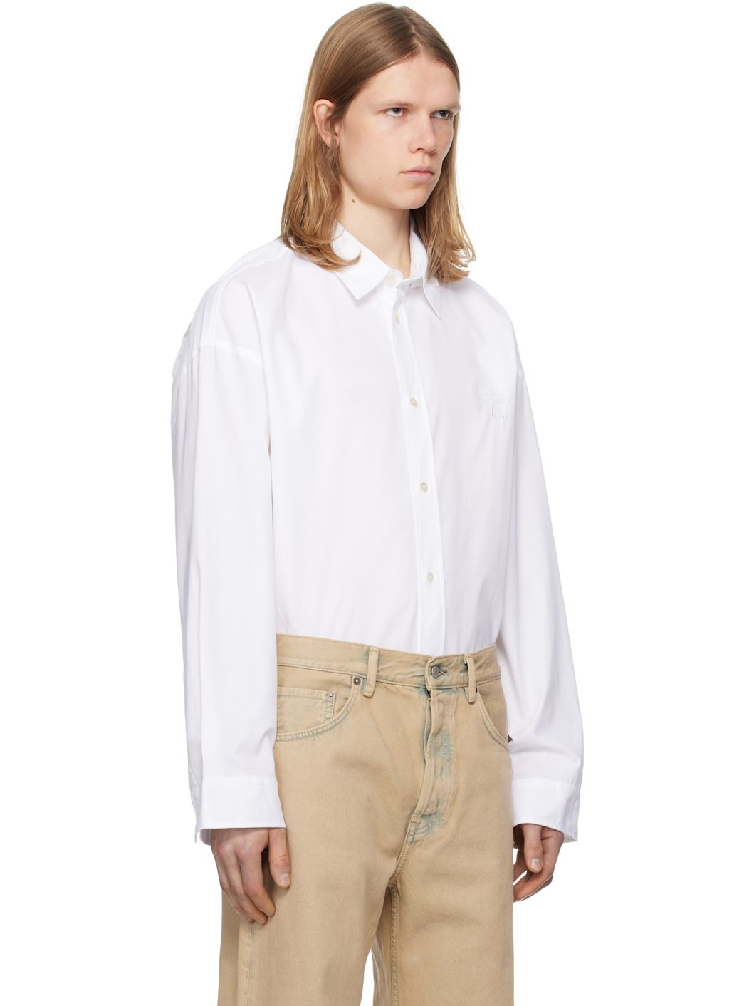 White Button-Up Shirt - 2