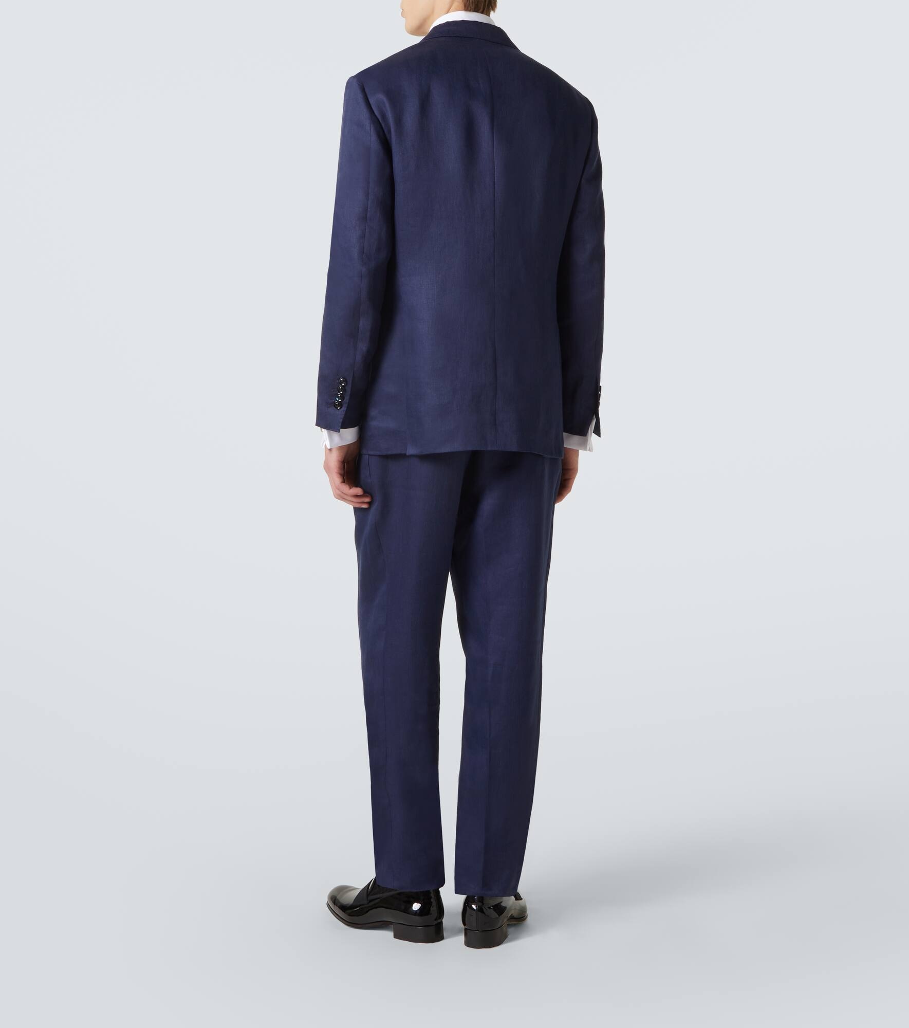 Double-breasted linen tuxedo - 3