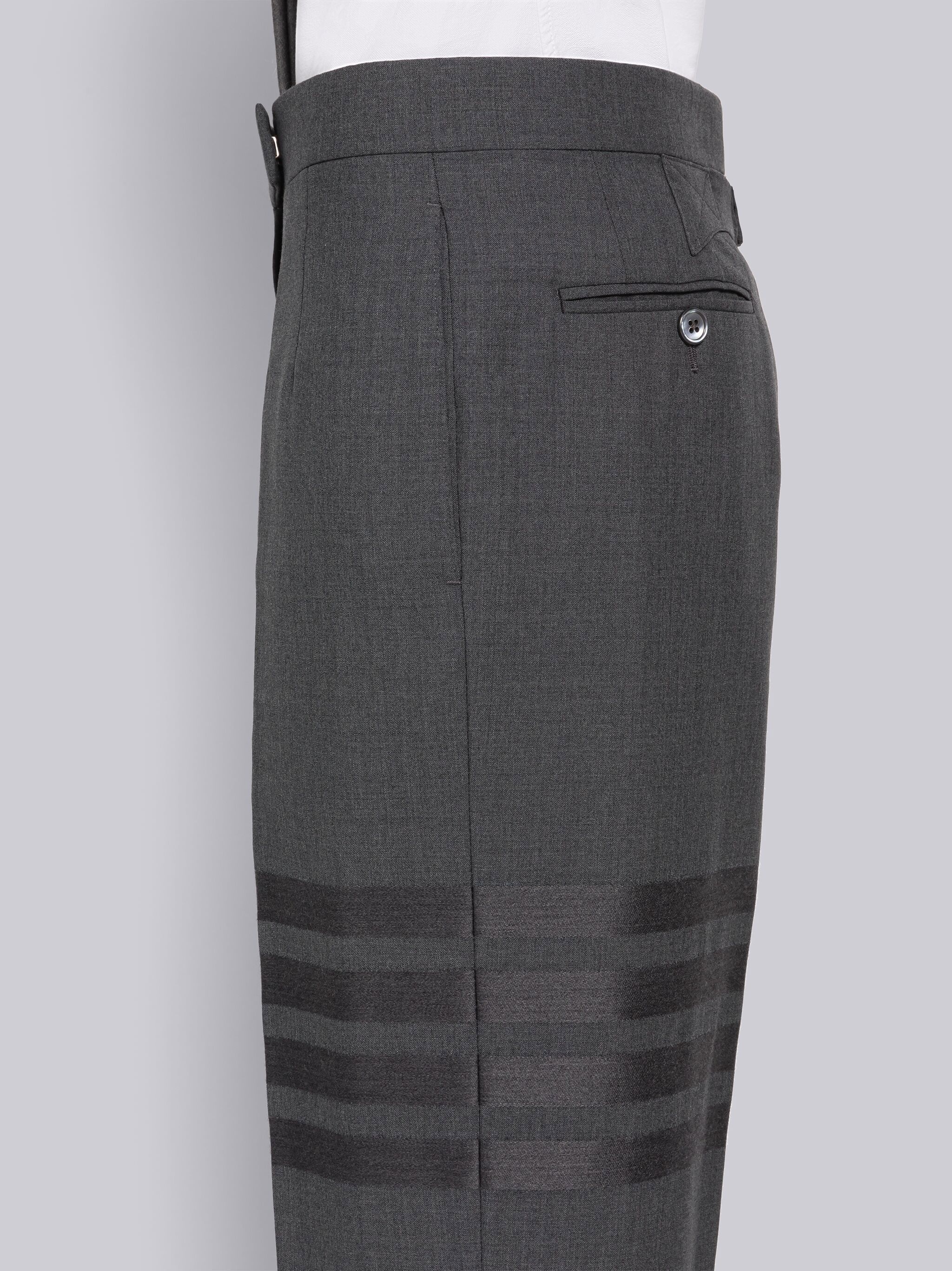 Plain Weave 4-Bar Classic Backstrap Trouser - 5