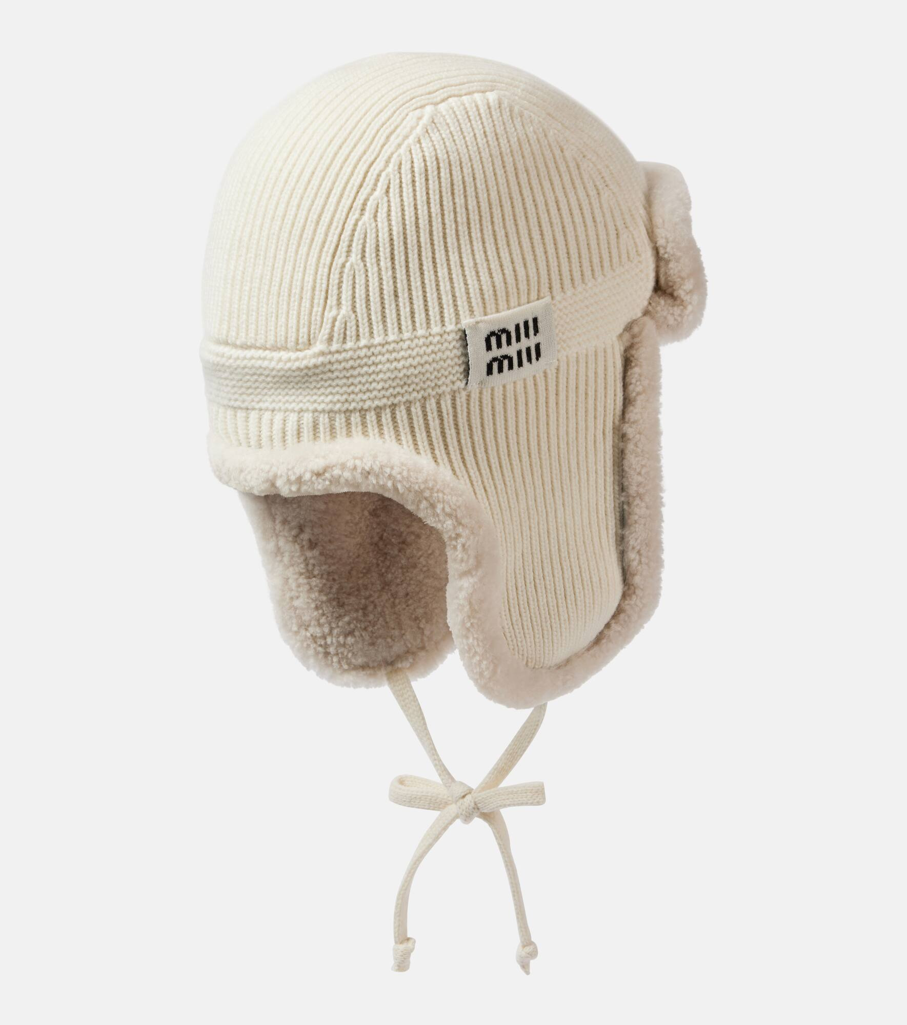 Shearling-trimmed wool and cashmere hat - 4
