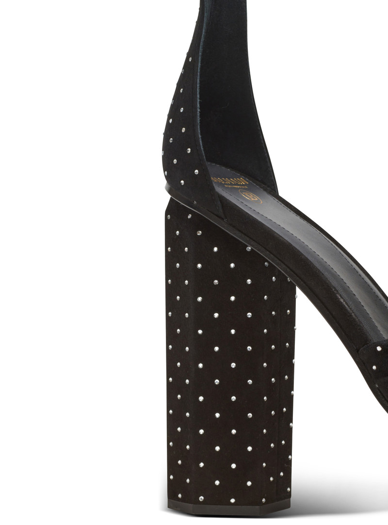 Ava suede and crystal platform sandals 6