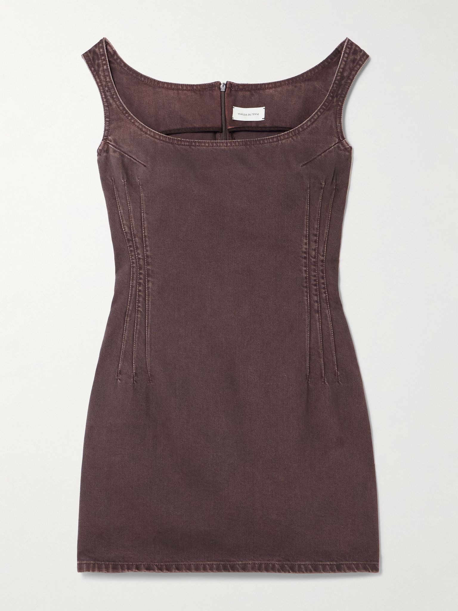 Denim mini dress Brown - 1