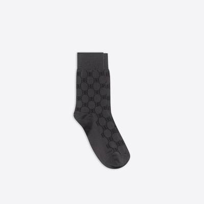 BALENCIAGA Men's Hacker Tennis Socks in Charcoal Grey outlook