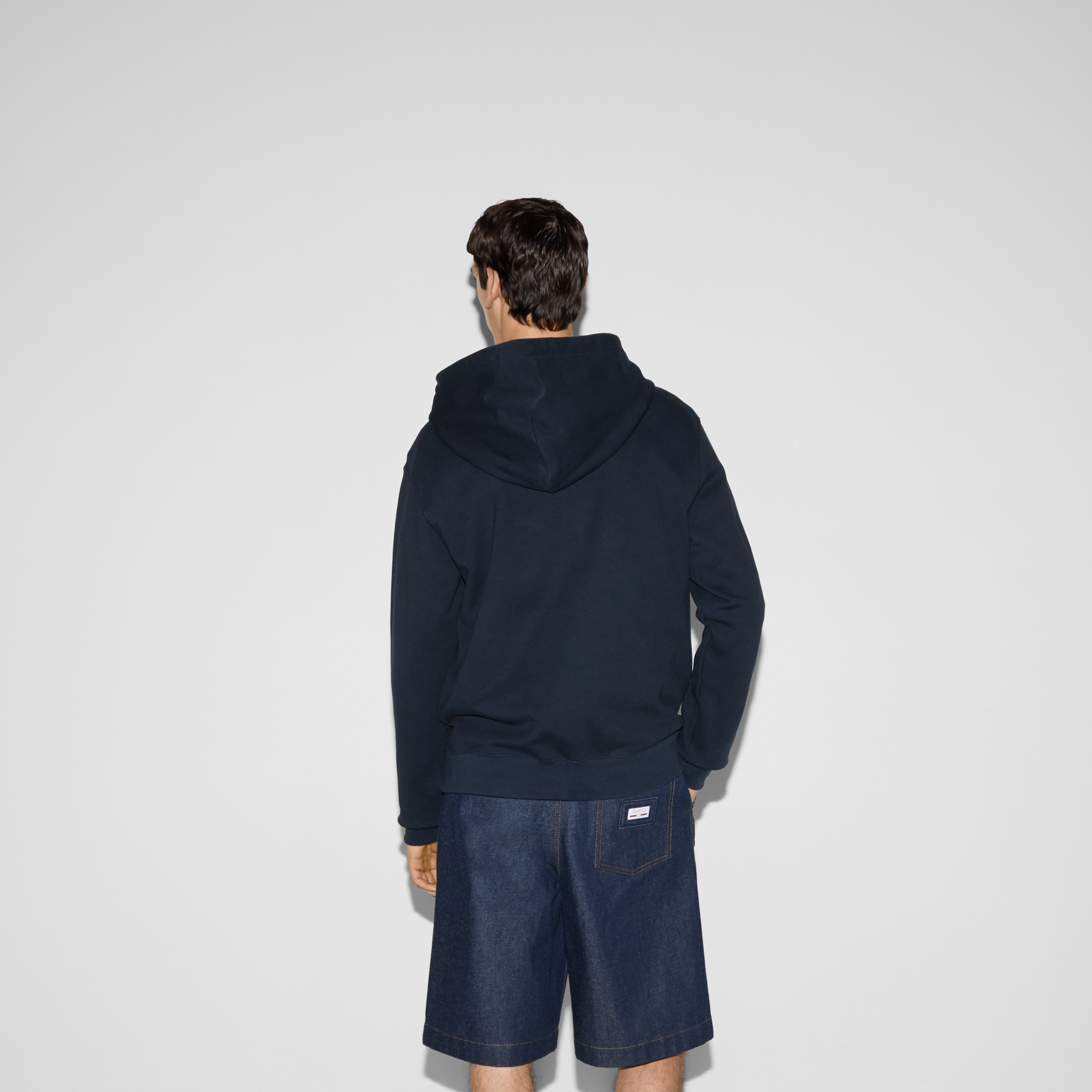 Printed cotton jersey hooded sweatshirt - 4