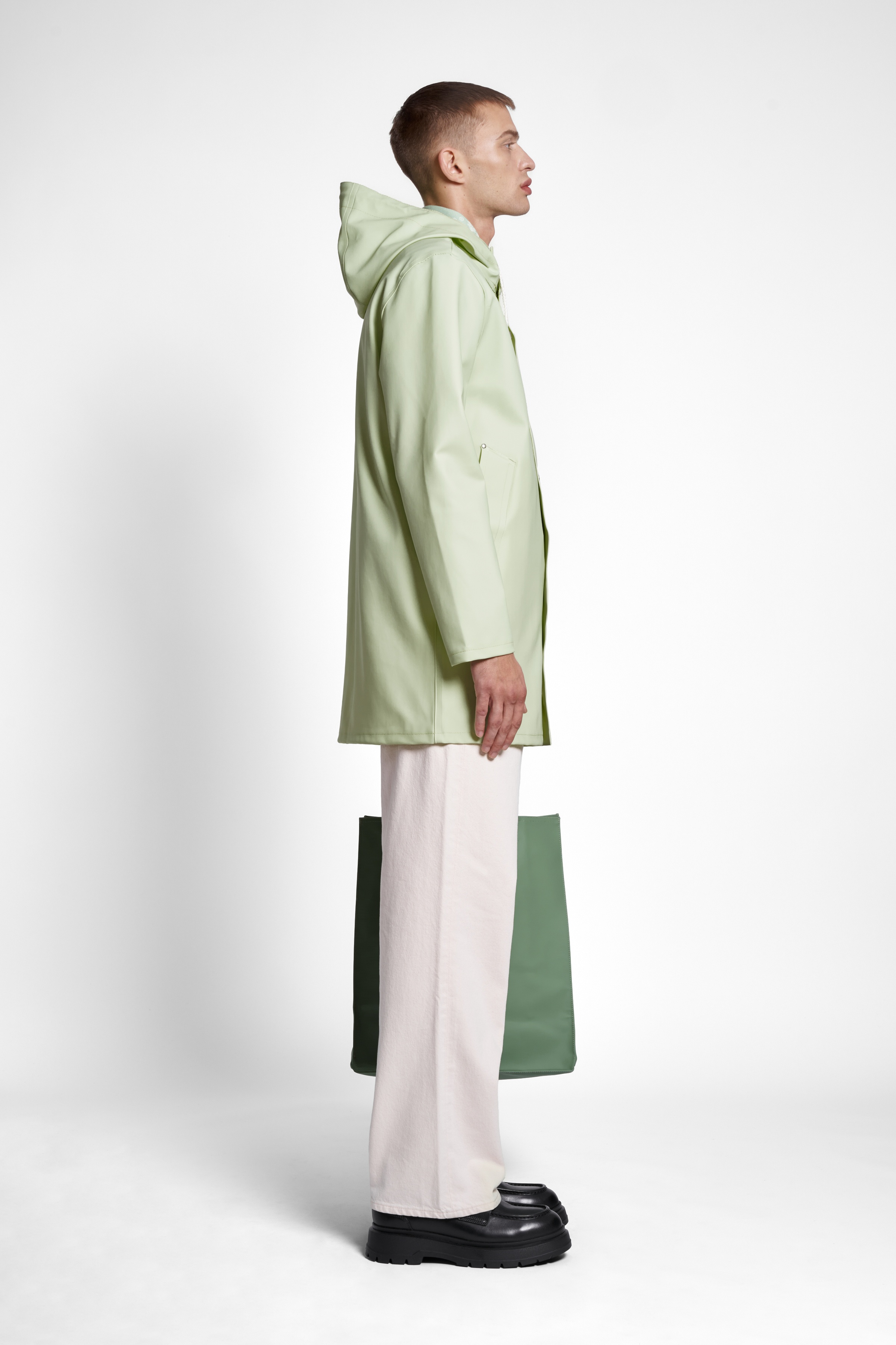 Stockholm Raincoat Seafoam Green - 3