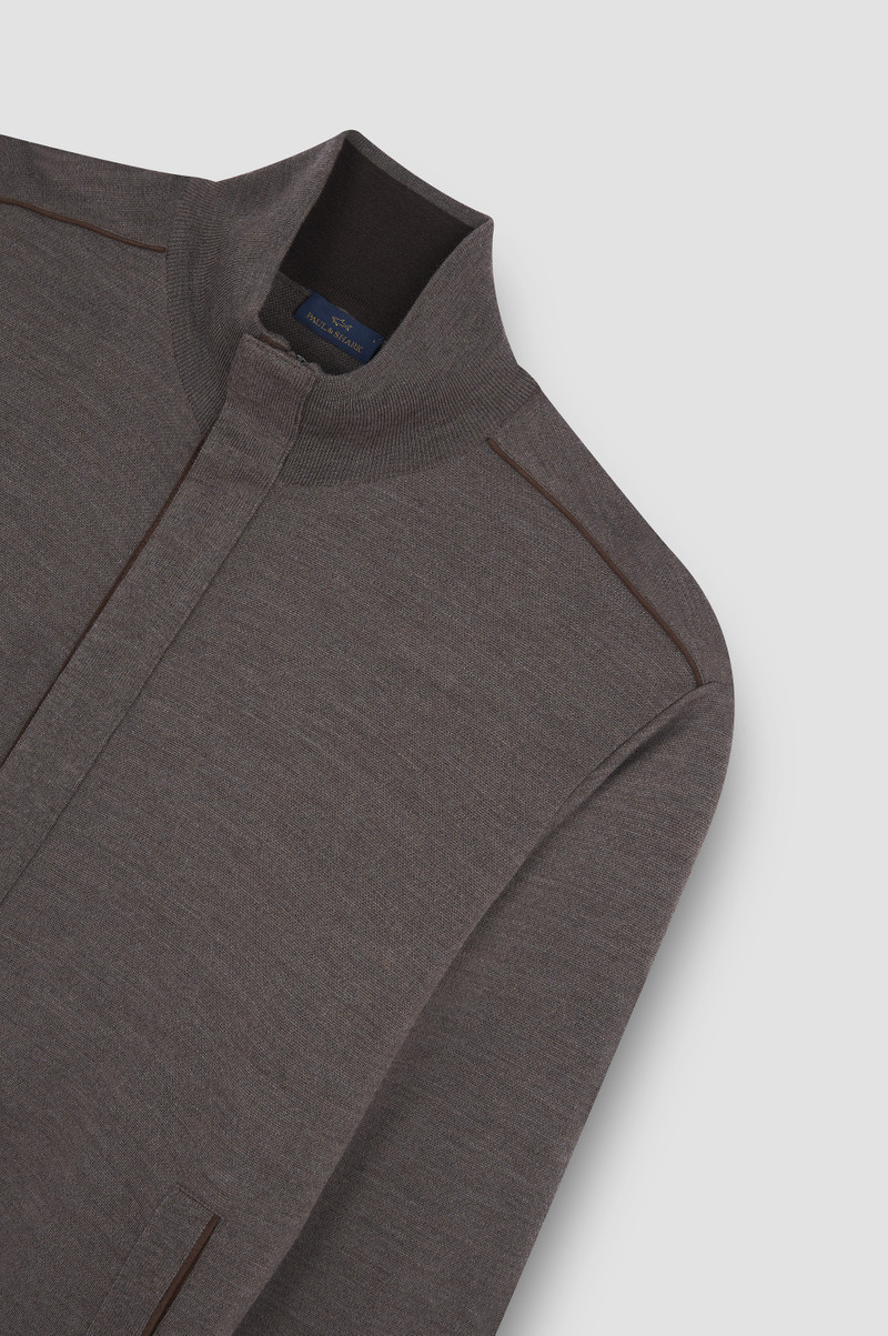 MERINO EXTRAFINE WOOL SWEATER WITH ZIP CLOSURE 4