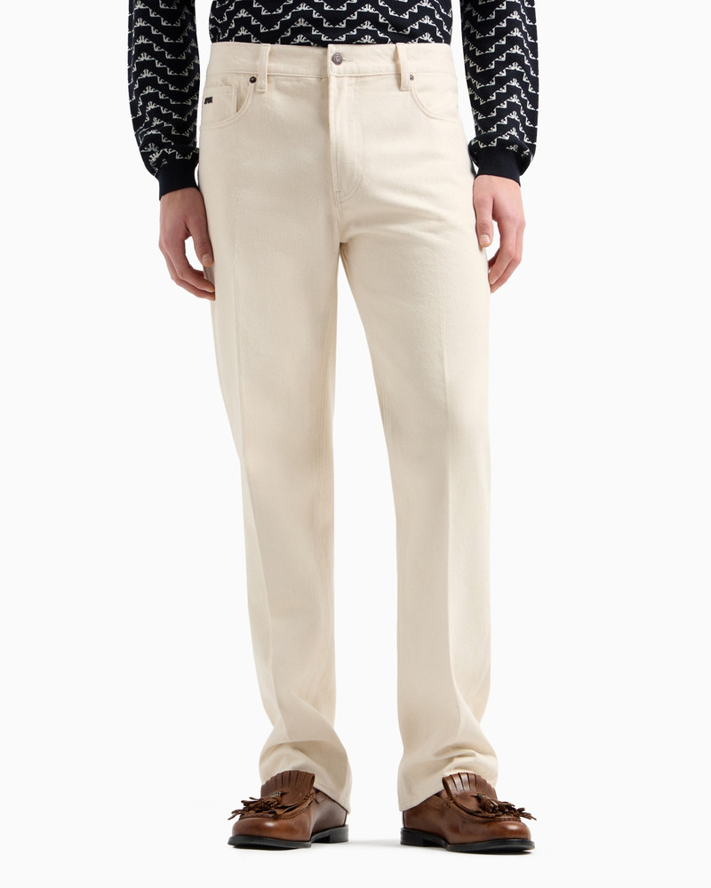 EMPORIO ARMANI J76 STRAIGHT-FIT, BULL DENIM JEANS outlook