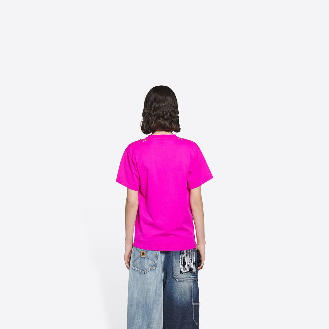 This Is Not Small Fit T-shirt in Pink/black - 5