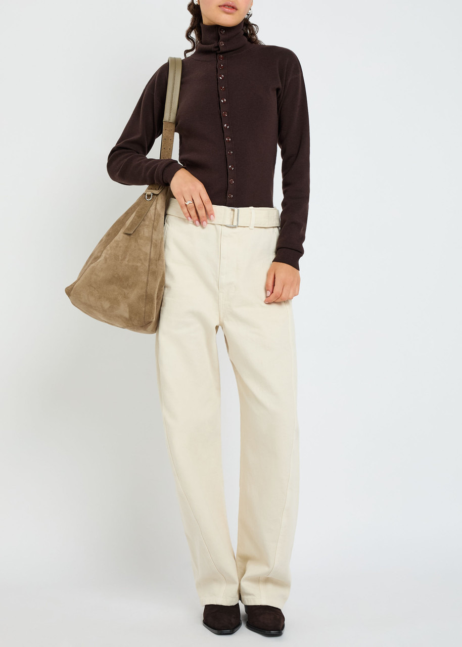 Lemaire Turtle-neck Wool Cardigan - 4