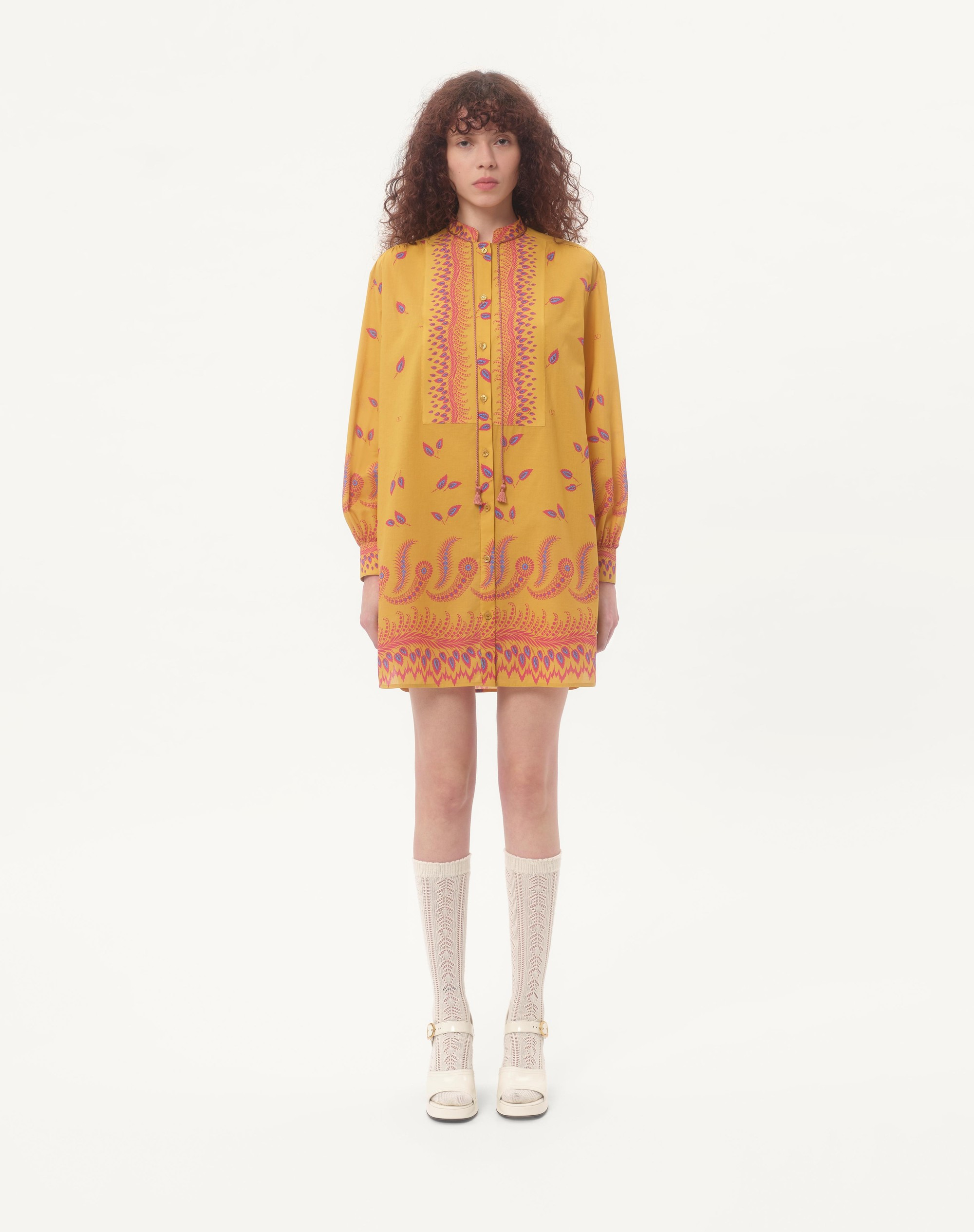 SHORT DRESS IN VOYAGE IMAGINAIRE MUSLIN - 4