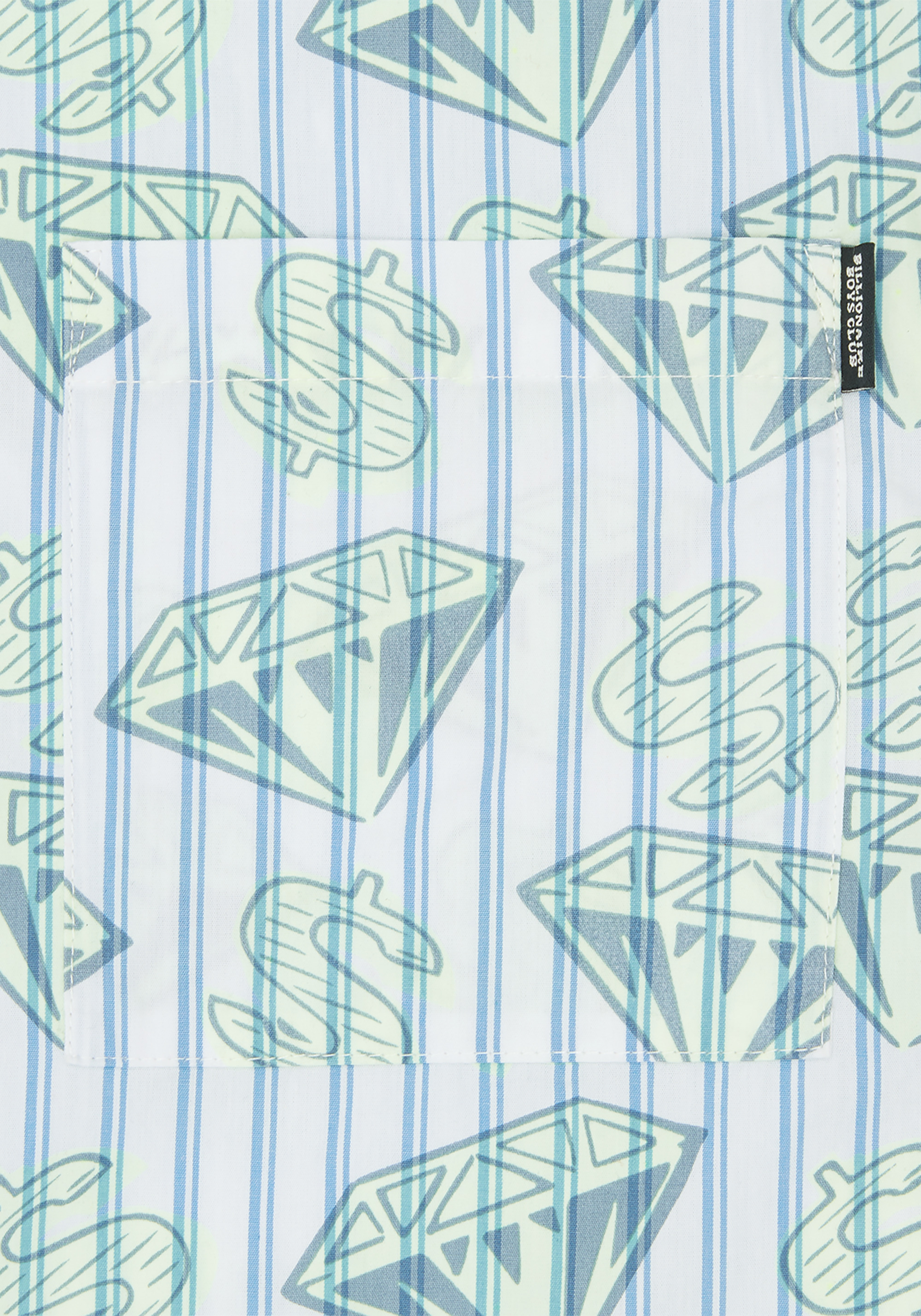 GLOW IN THE DARK DIAMONDS & DOLLARS STRIPED SHIRT - 4