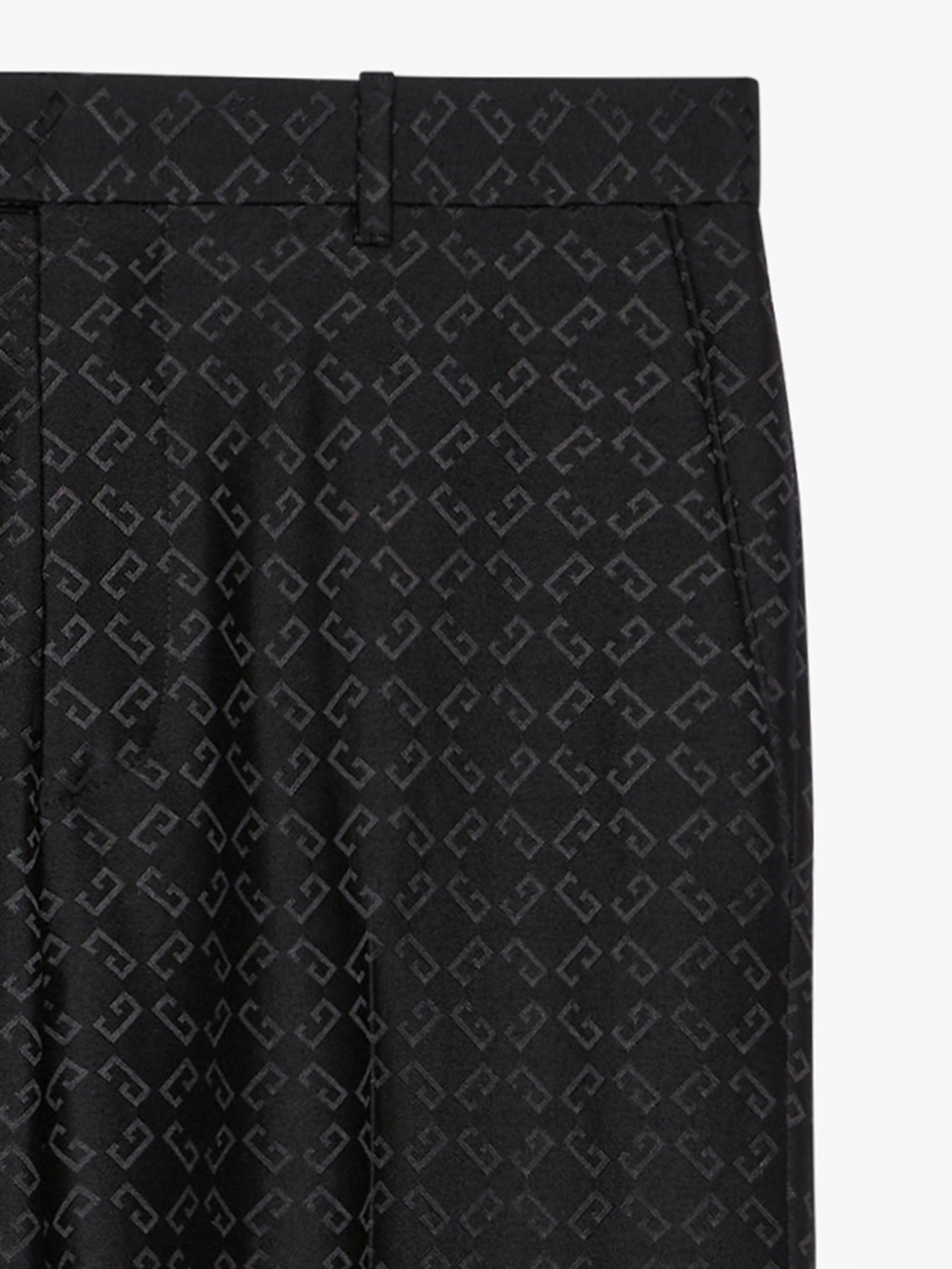 SLIM FIT TAILORED PANTS IN MONOGRAM 72 JACQUARD - 4