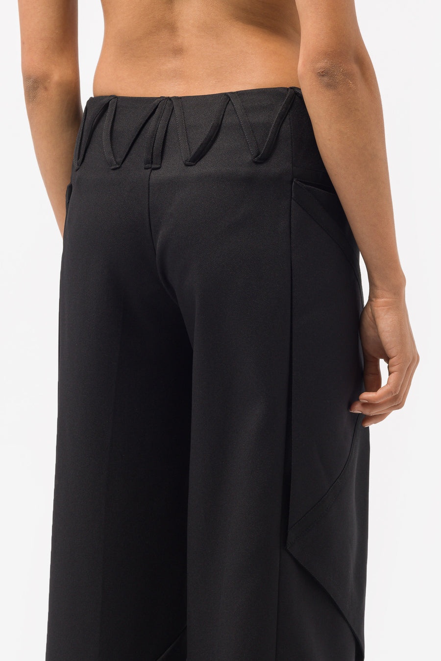 Kiko Kostadinov Waterfall Trouser in Pebble Black