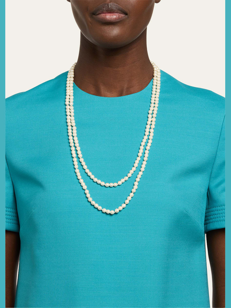 Valentino VLOGO Akoya Pearl Layered Ovalette Necklace outlook