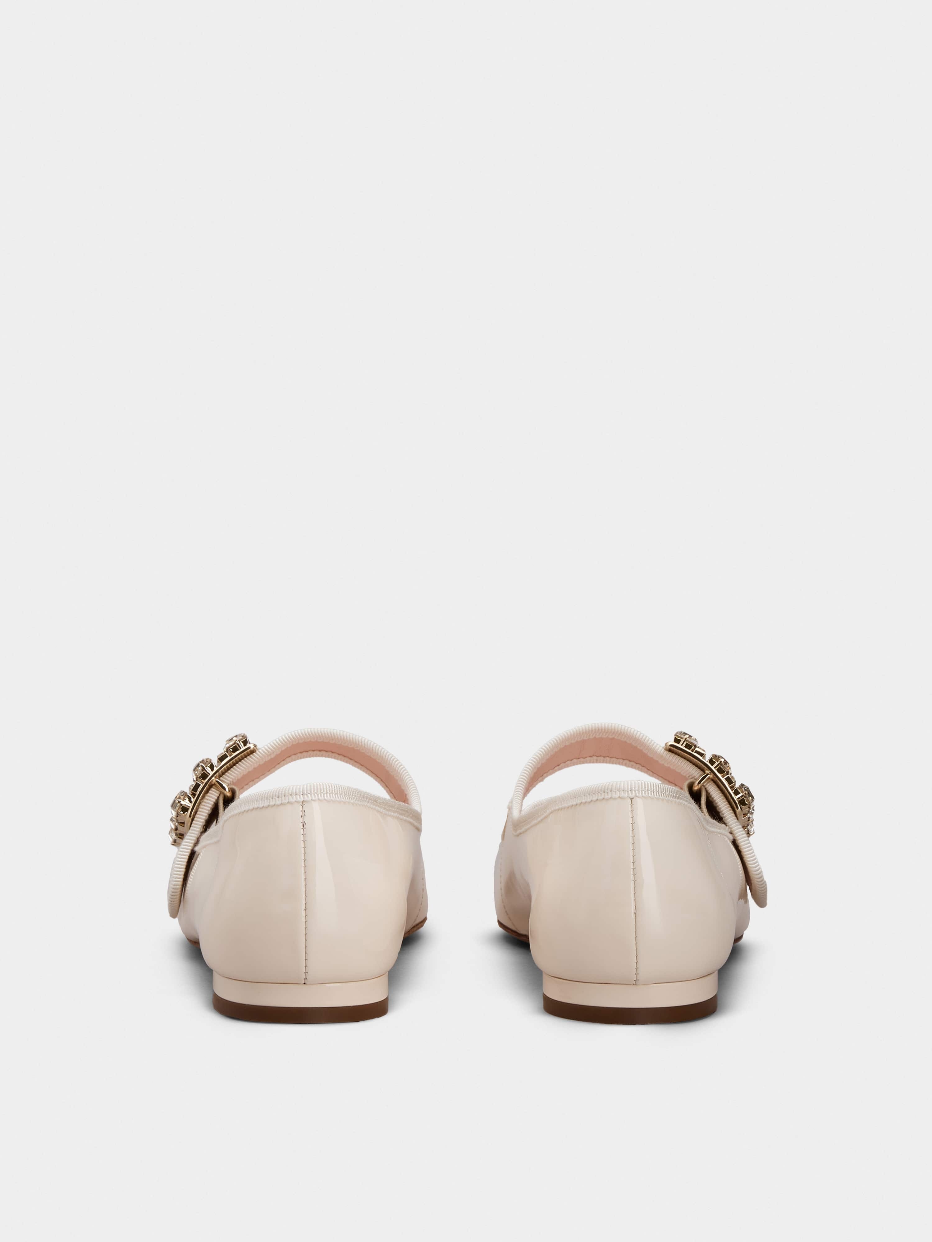 Très Vivier Strass Buckle Babies Ballerinas in Patent Leather - 5