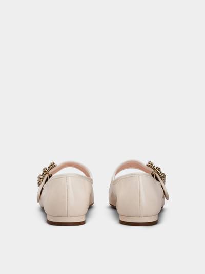 Roger Vivier Très Vivier Strass Buckle Babies Ballerinas in Patent Leather outlook
