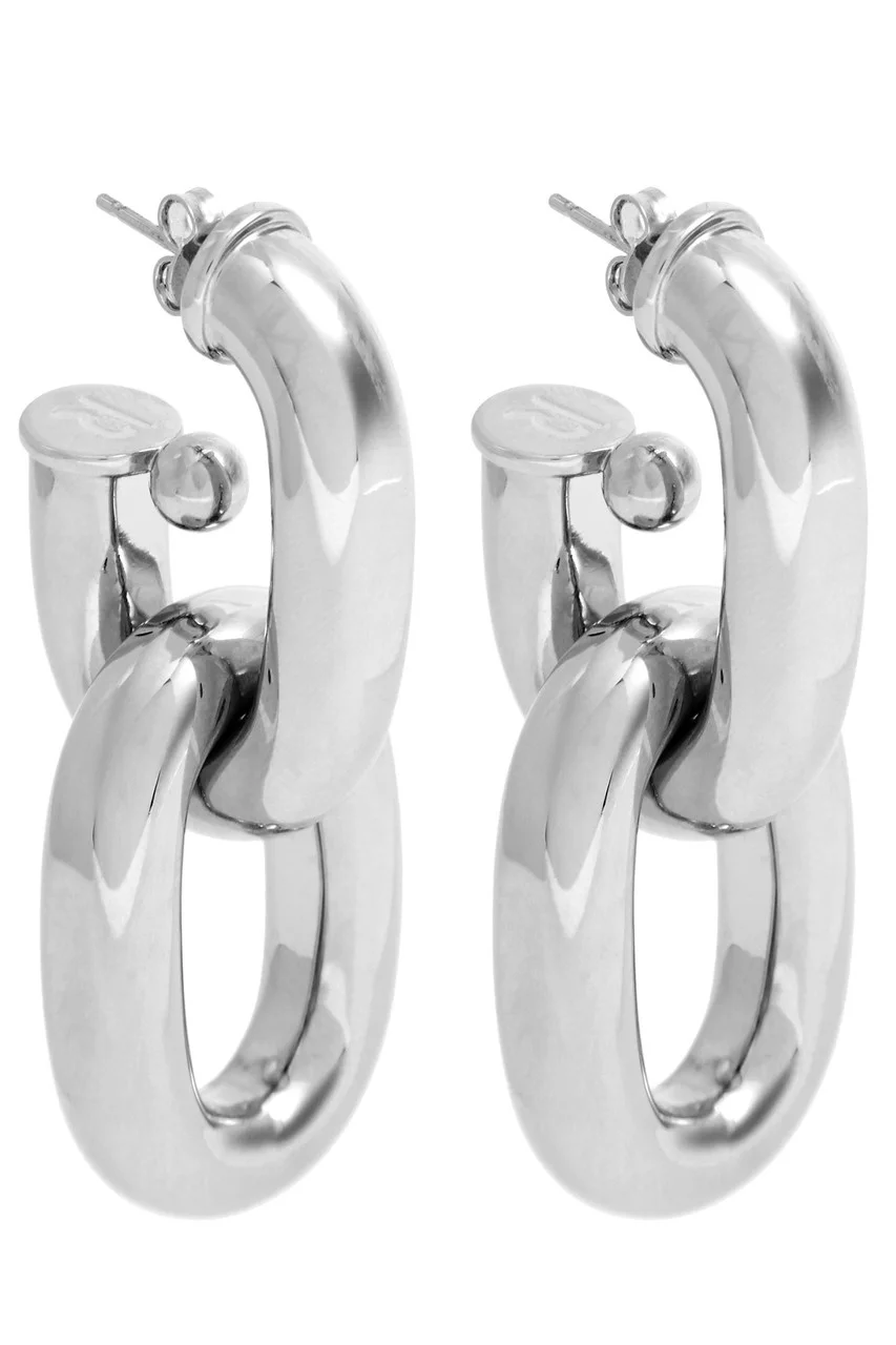Rabanne XL Link Chain Hoop Earrings - 1