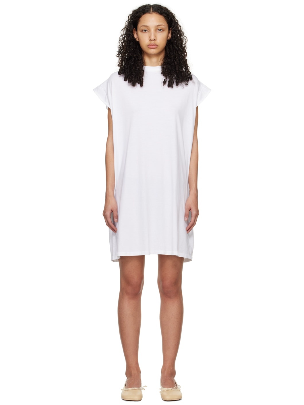 White & Black Layered Midi Dress - 1