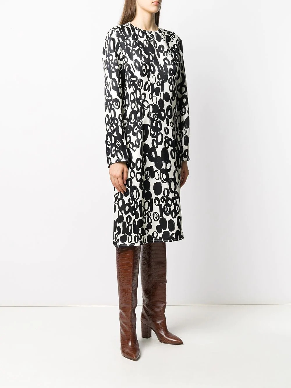 abstract drops-print dress - 3