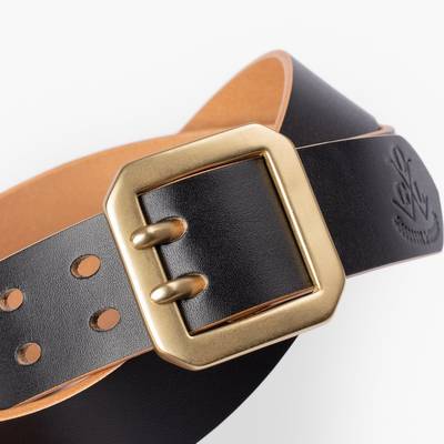 Iron Heart OGL-BELT-DPGAR-BLK OGL Double Prong Garrison Buckle  Leather Belt - Hand-Dyed Black outlook