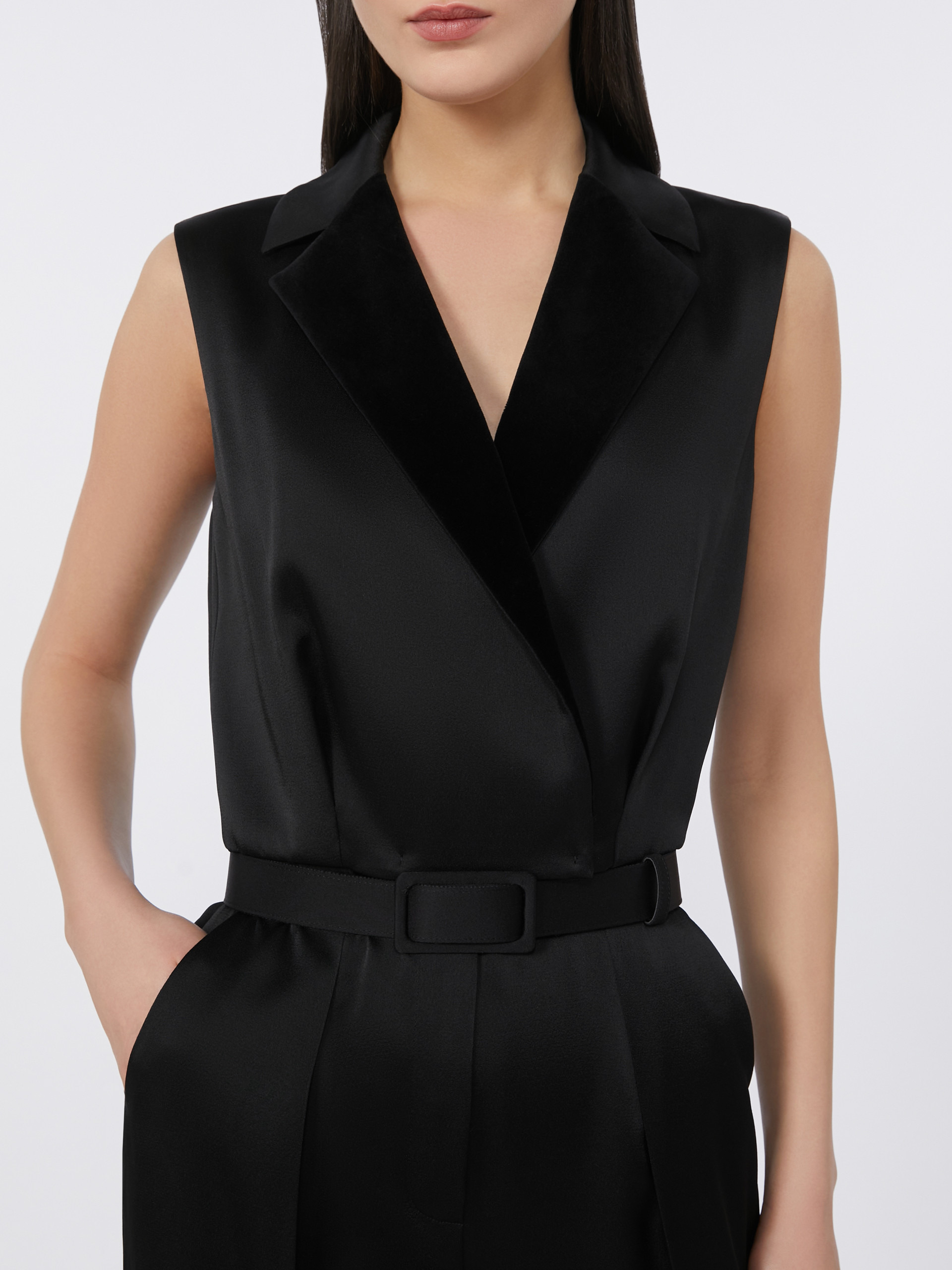 SCALATA Tuxedo jumpsuit in enver satin - 5
