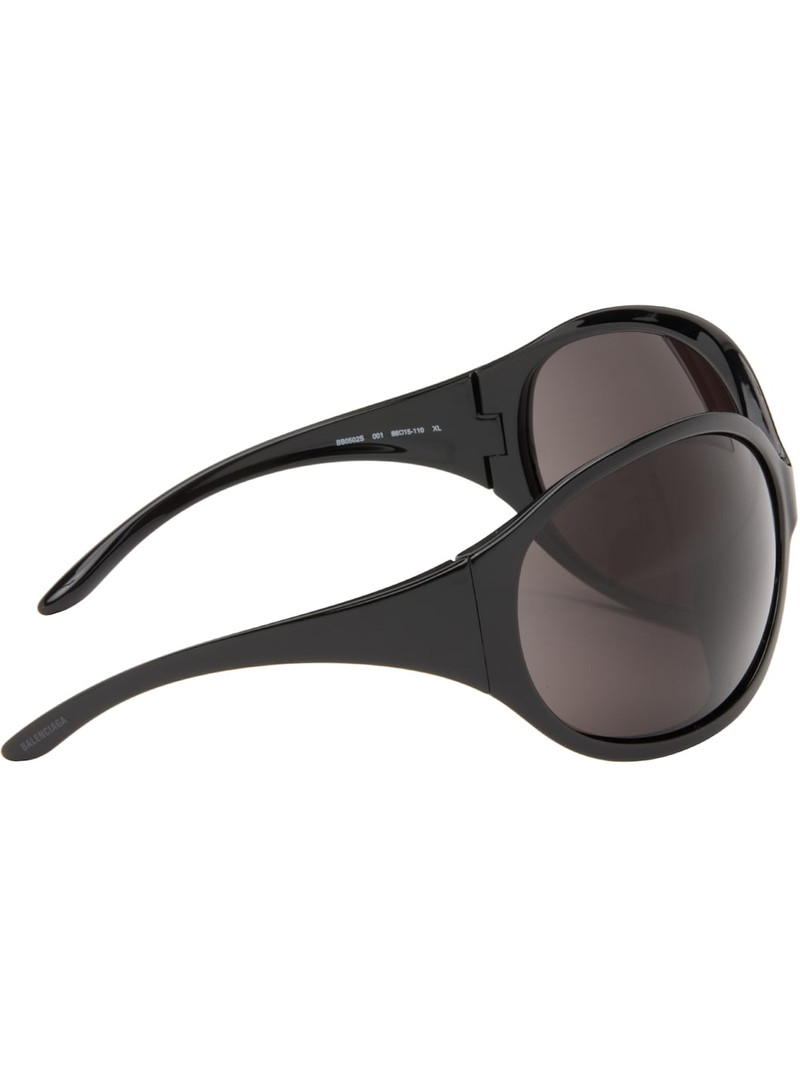BALENCIAGA Black Phantom Round Sunglasses outlook