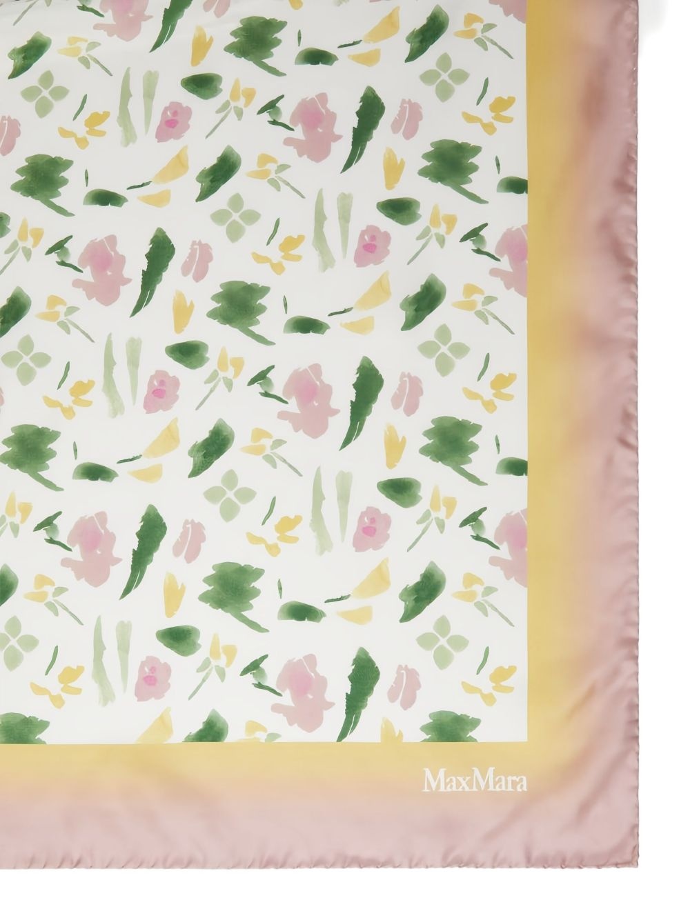 floral-print silk scarf - 2