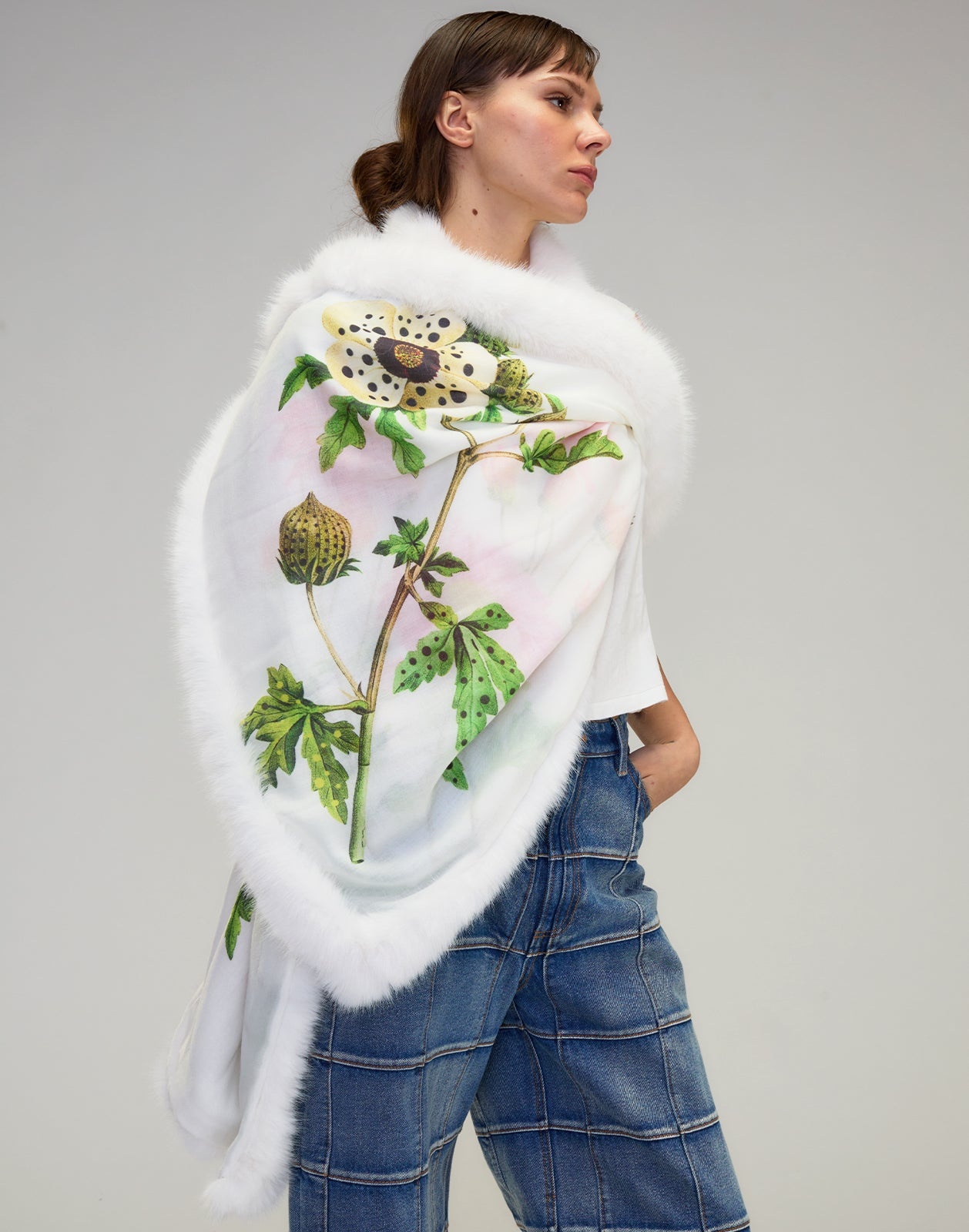 Faux Fur Trim Wrap - 6
