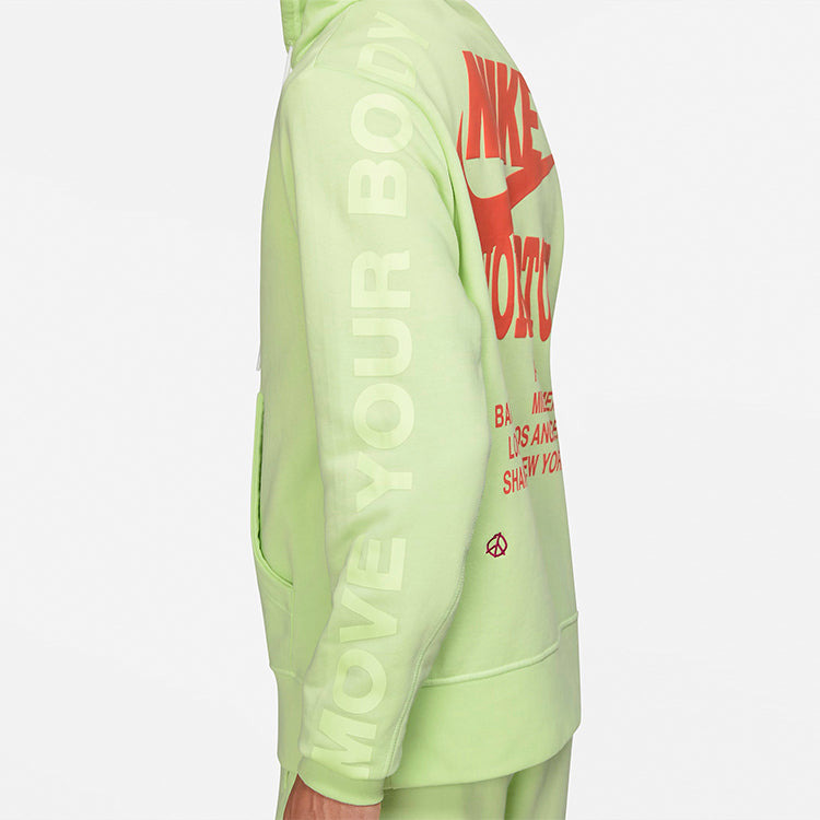 Nike Alphabet Printing Sports Pullover Green DA0932-383 - 6