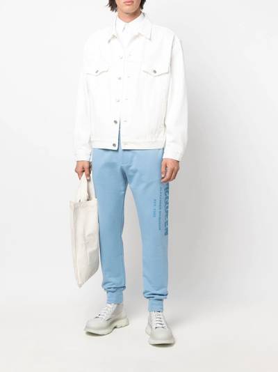 Alexander McQueen logo-print slip-on track pants outlook