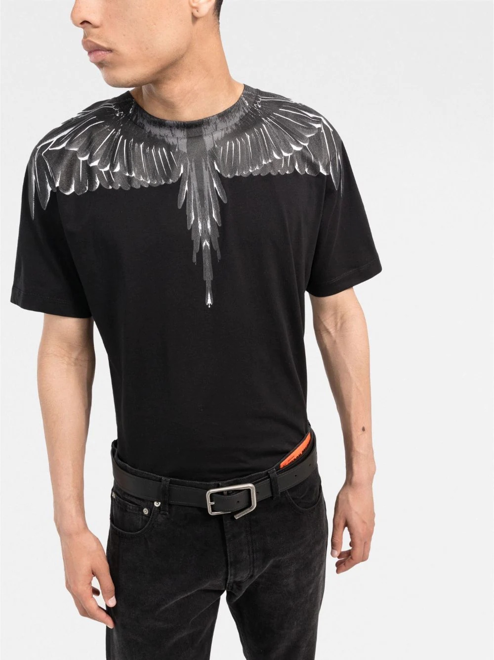 wings-print cotton T-shirt - 3