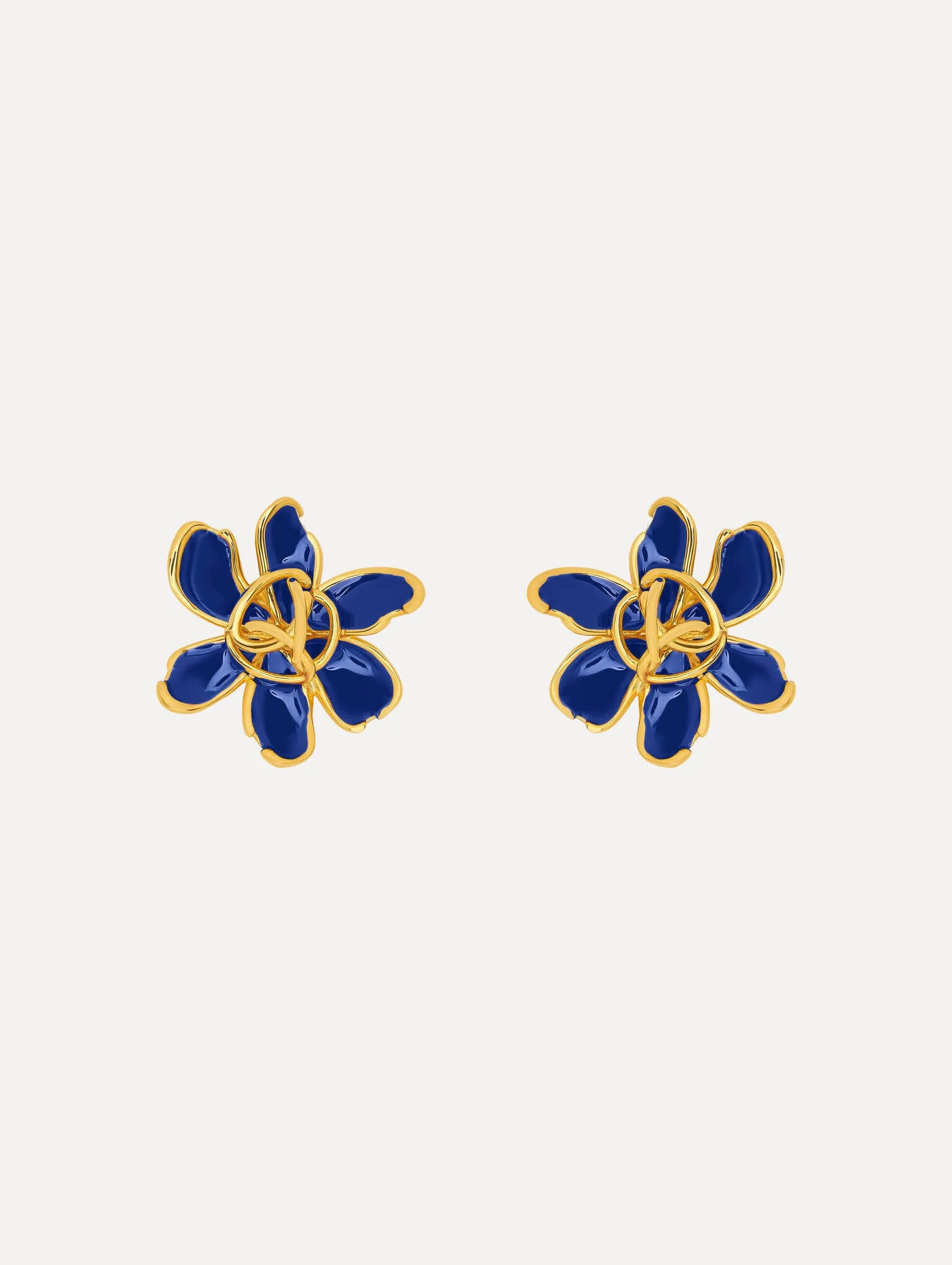 ENAMEL O FLOWER EARRINGS - 1