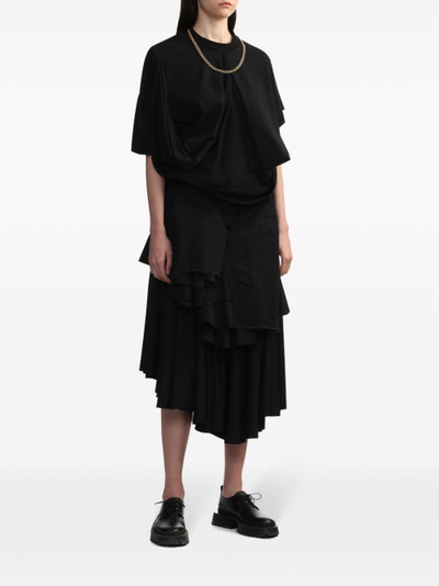 Junya Watanabe chained asymmetric cotton top outlook