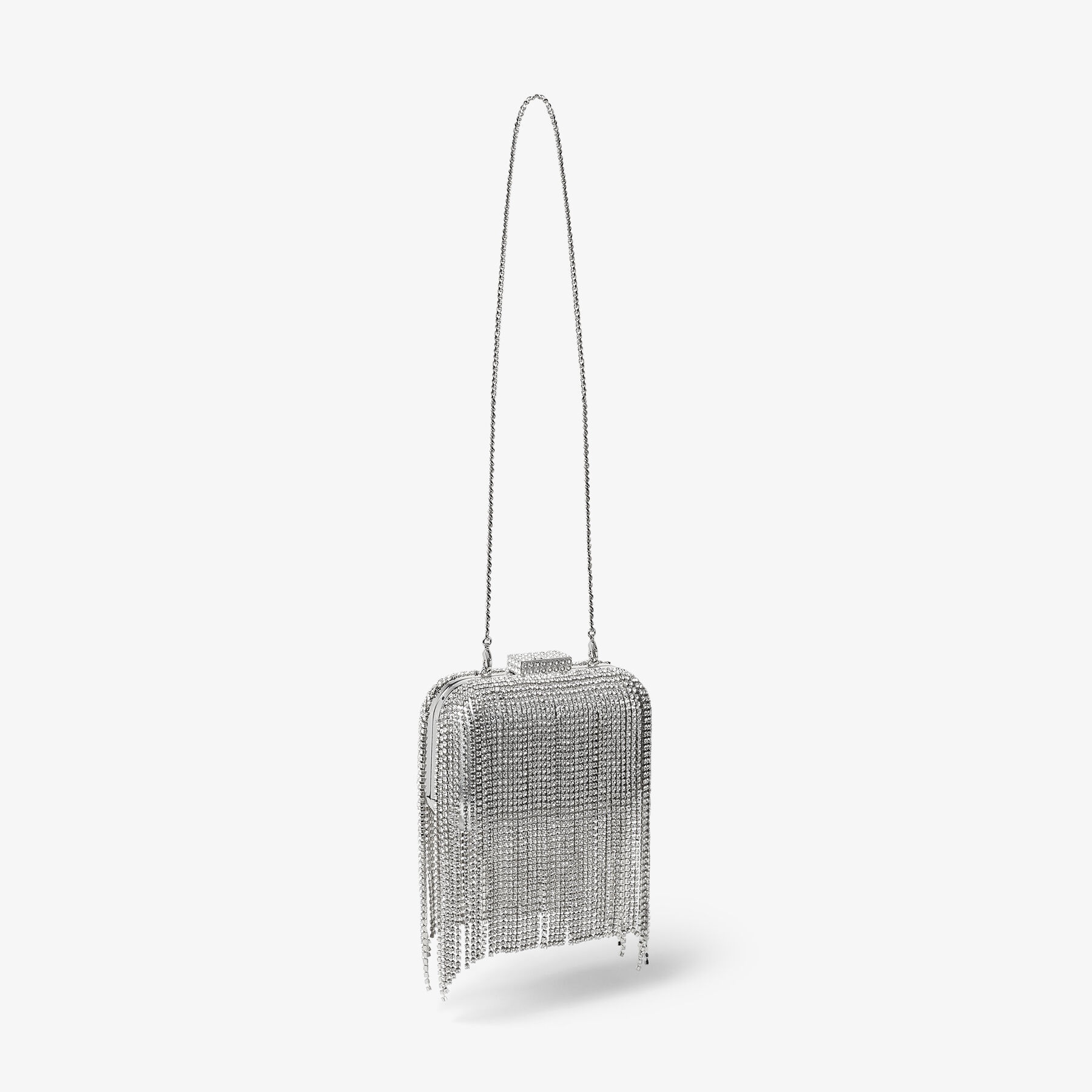 Micro Cloud
Silver Crystal Mini Bag with Fringe - 4