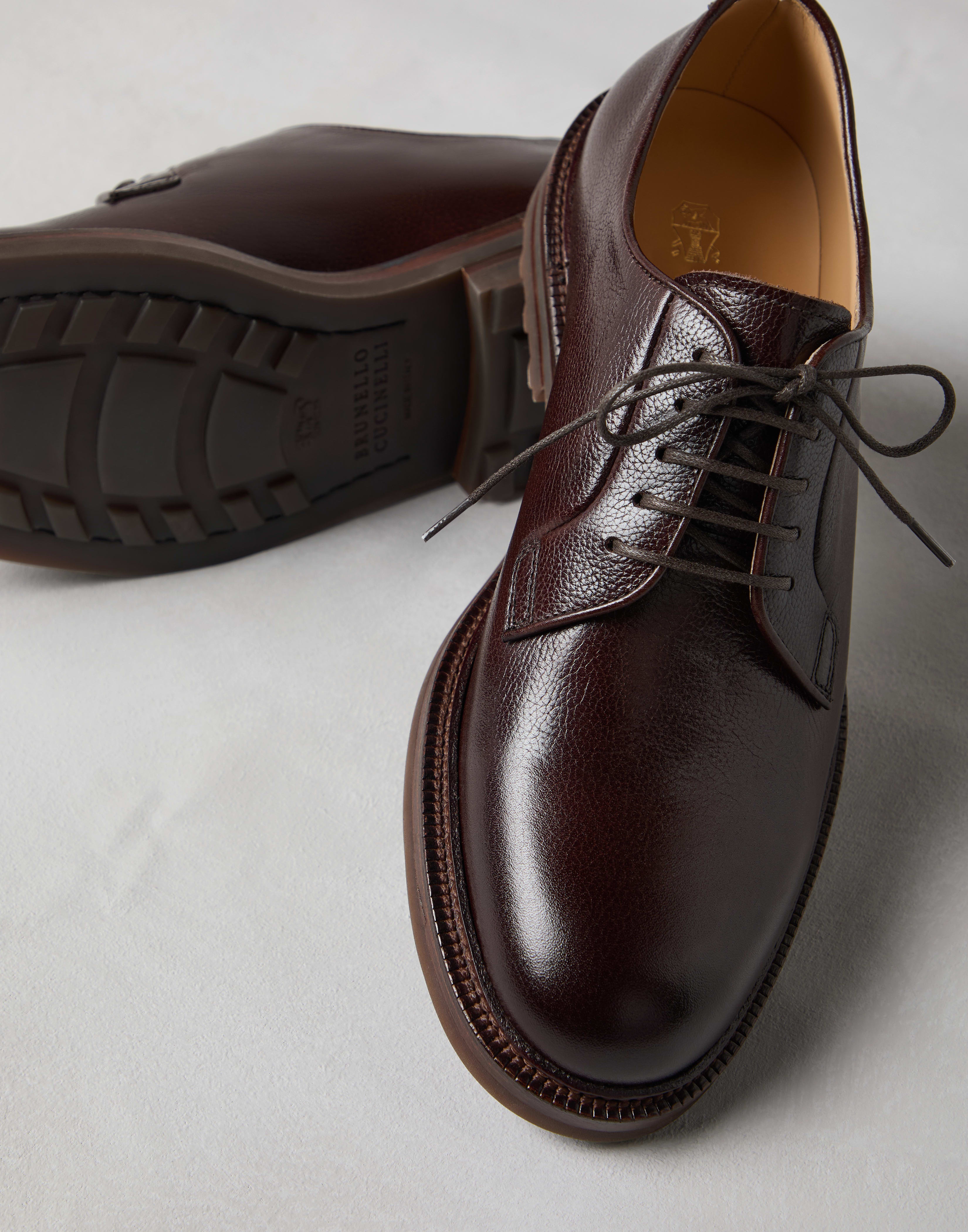 Texture calfskin Derbys - 3