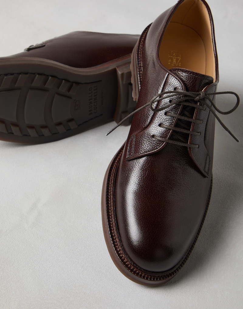 Texture calfskin Derbys 3