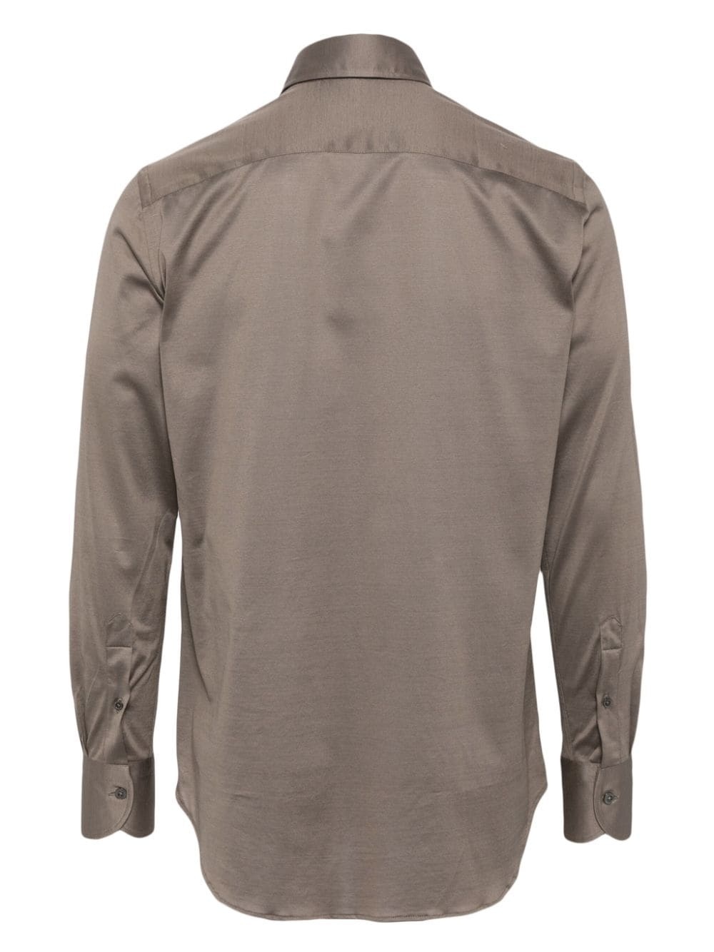 spread-collar cotton shirt - 2
