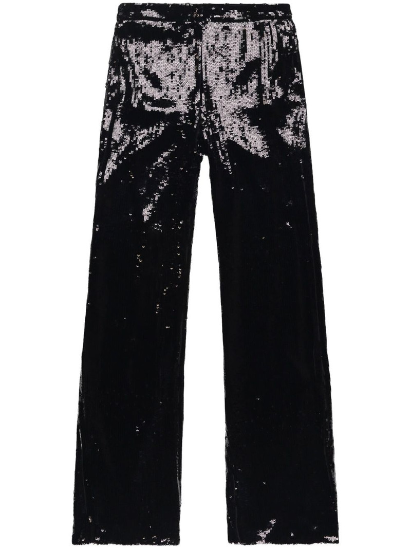 sequin-embellished flared trousers 1