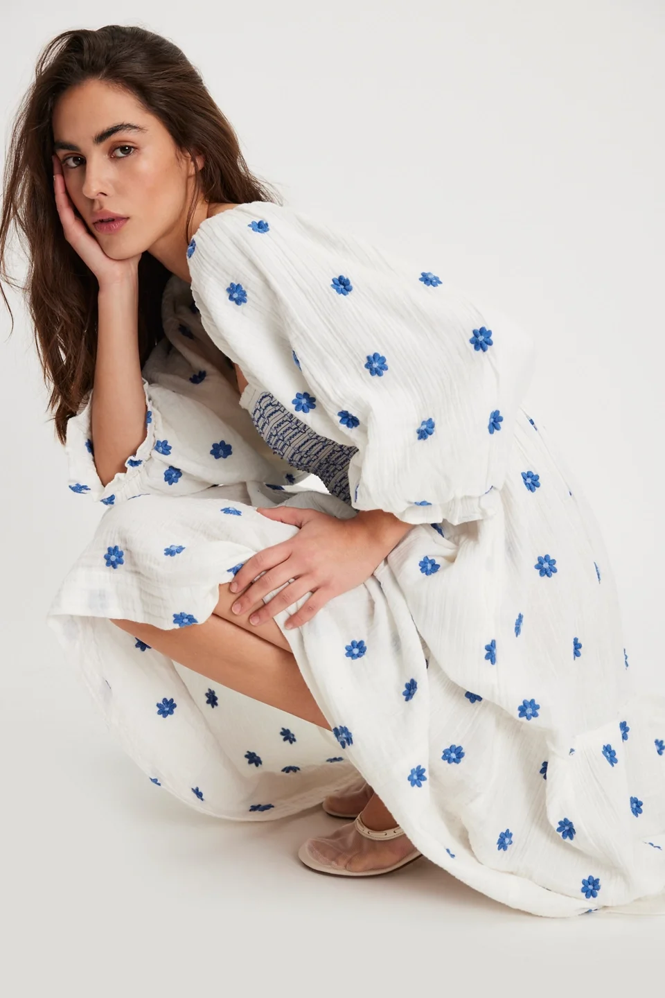 Dahlia Embroidered Maxi Dress - 1