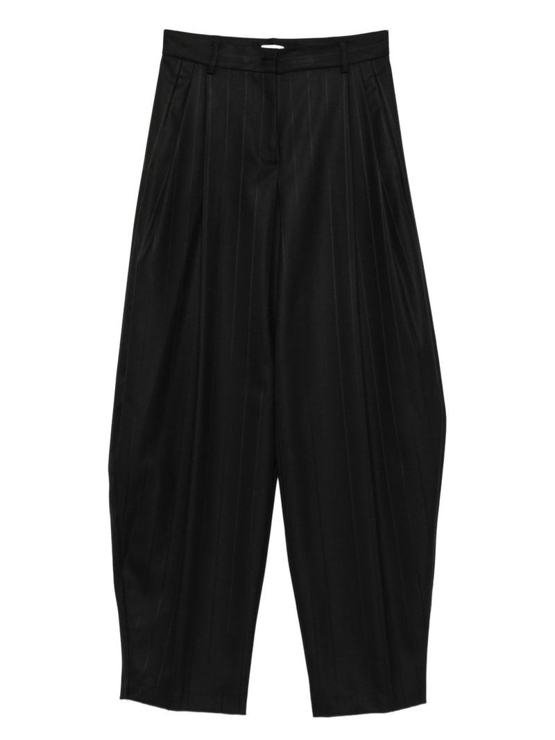 pleated pinstripe trousers 1