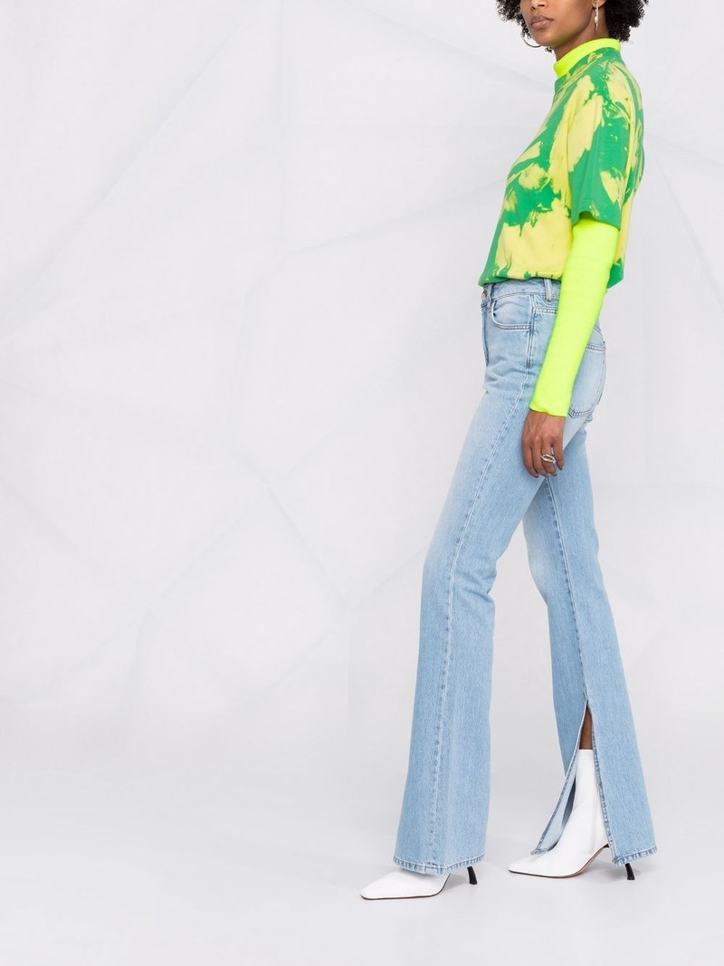 high-waisted flared jeans 6