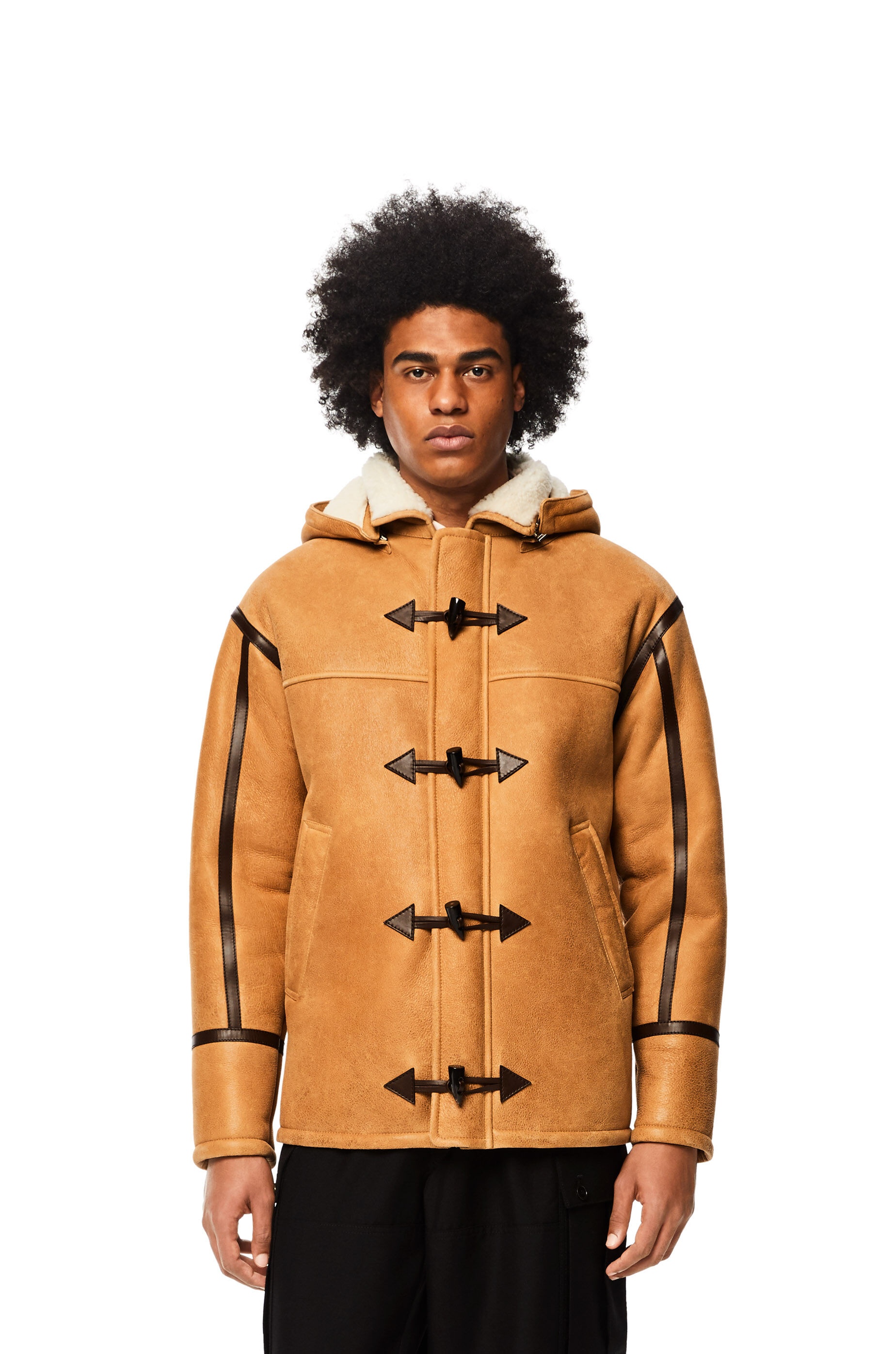 Duffle coat in shearling - 3