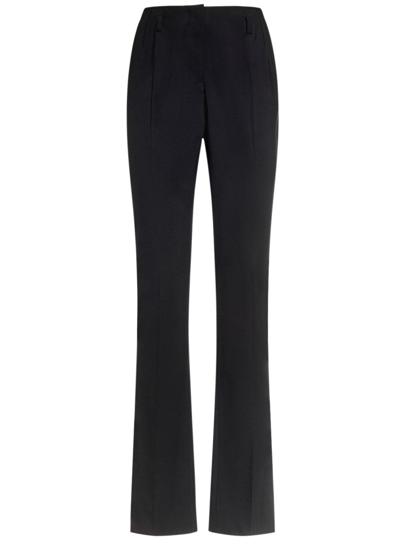 Stretch cady straight pants - 1