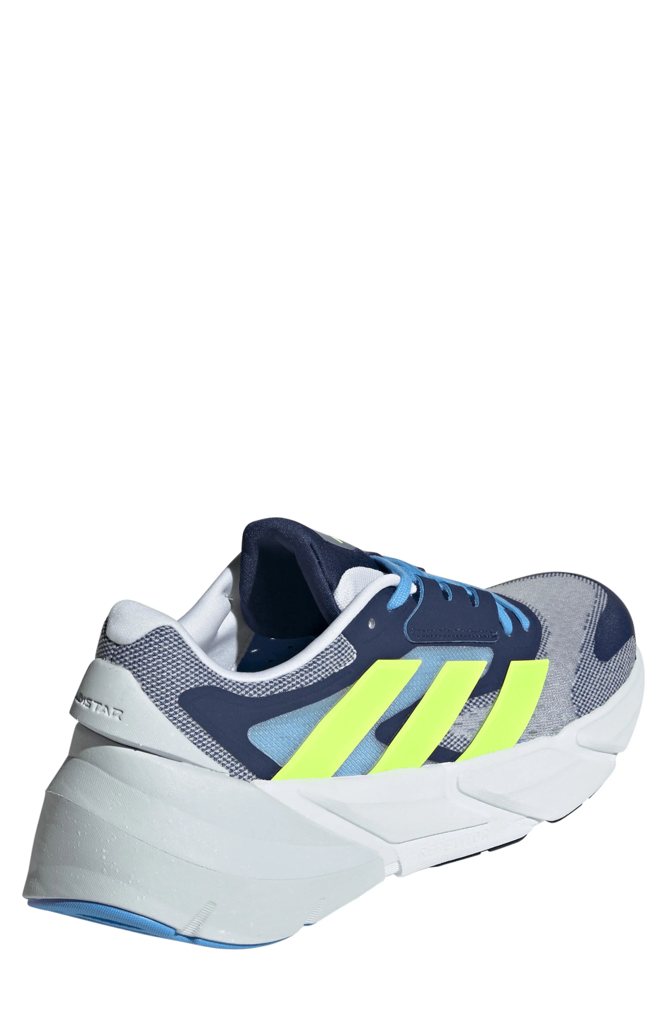 Adistar 2.0 Running Shoe in White/Lucid Lemon/Dark Blue - 2