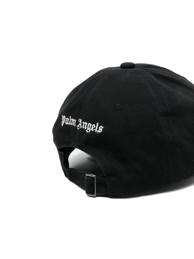 Palm Angels distressed logo-embroidered cap outlook