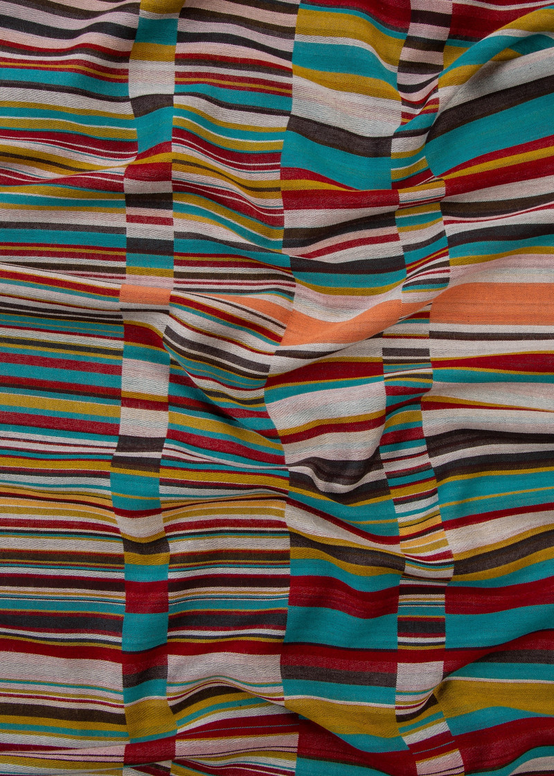 Jacquard Stripe Cotton-Blend Scarf 4