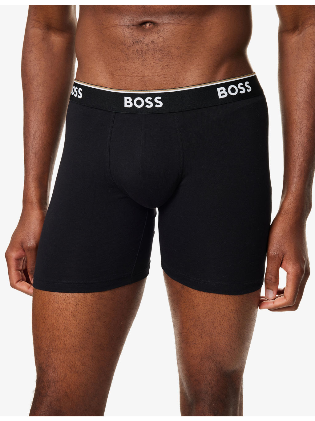 Power Long Pack of Three Stretch-Cotton Boxer Briefs - 4