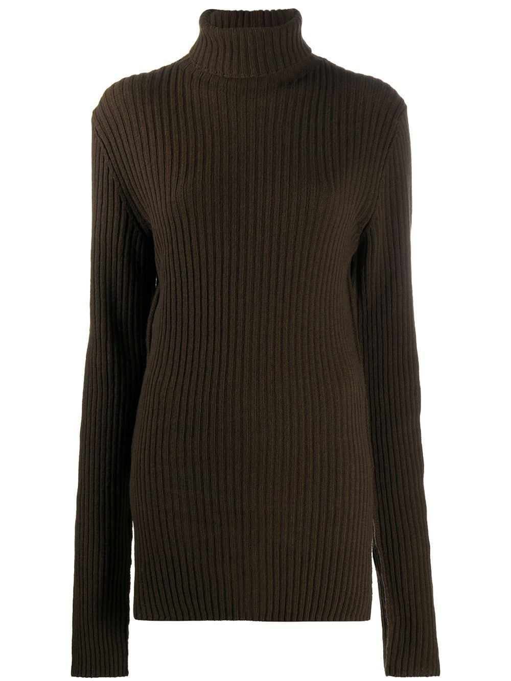 ribbed-knit virgin wool jumper - 1